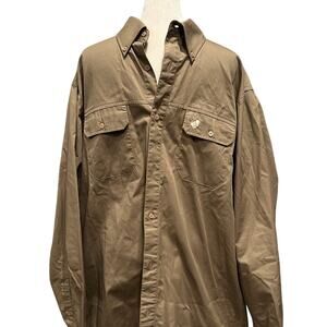 Tan American Strutter Outfitters Long Sleeve Button-Down Shirt